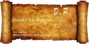 Donáth Petra névjegykártya